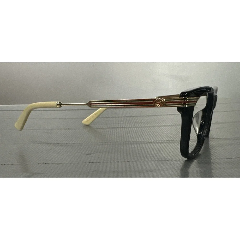 GUCCI GG 05240- 001 Black/gold  Square 52-17-140 Frames Beautiful Frames Only